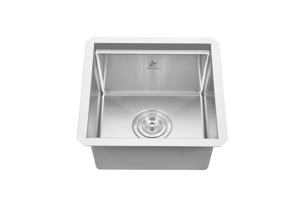 Workstation Ledge Undermount Single Bowl 304 Stainless Steel Kitchen Sink, With Grid, Cutting Board (15 x 15)