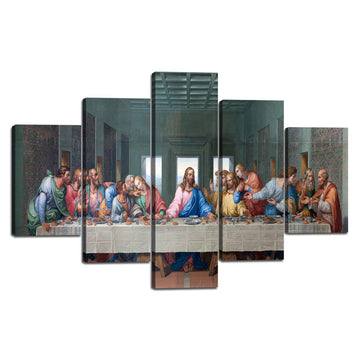 The Last Supper, Leonardo Da Vinci Classic Wal Art Canvas Print Framed Gallery Wrap Artwork Stretched Ready To