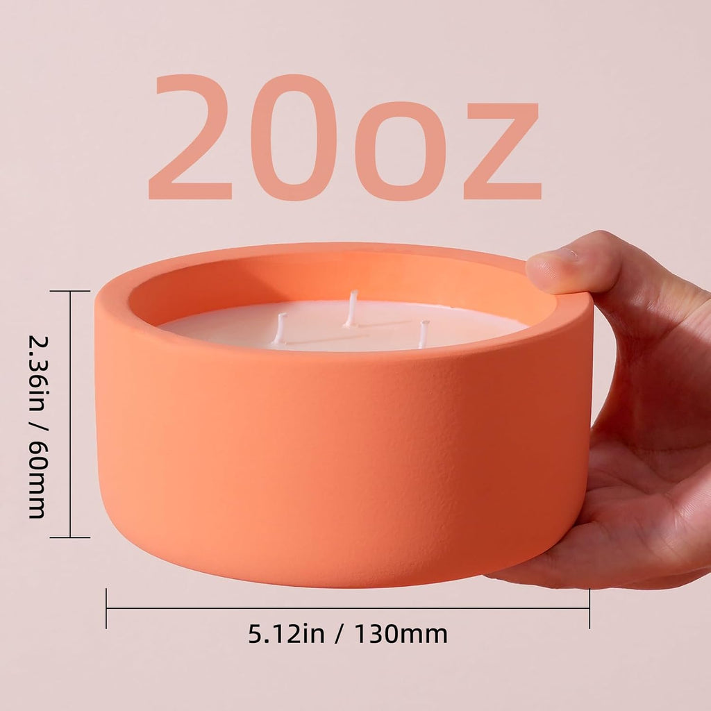 20oz Large Fall Scented Candle - Pumpkin Spice, 3 Wick Candles Scented, Non Toxic Soy Candle for Women and Men