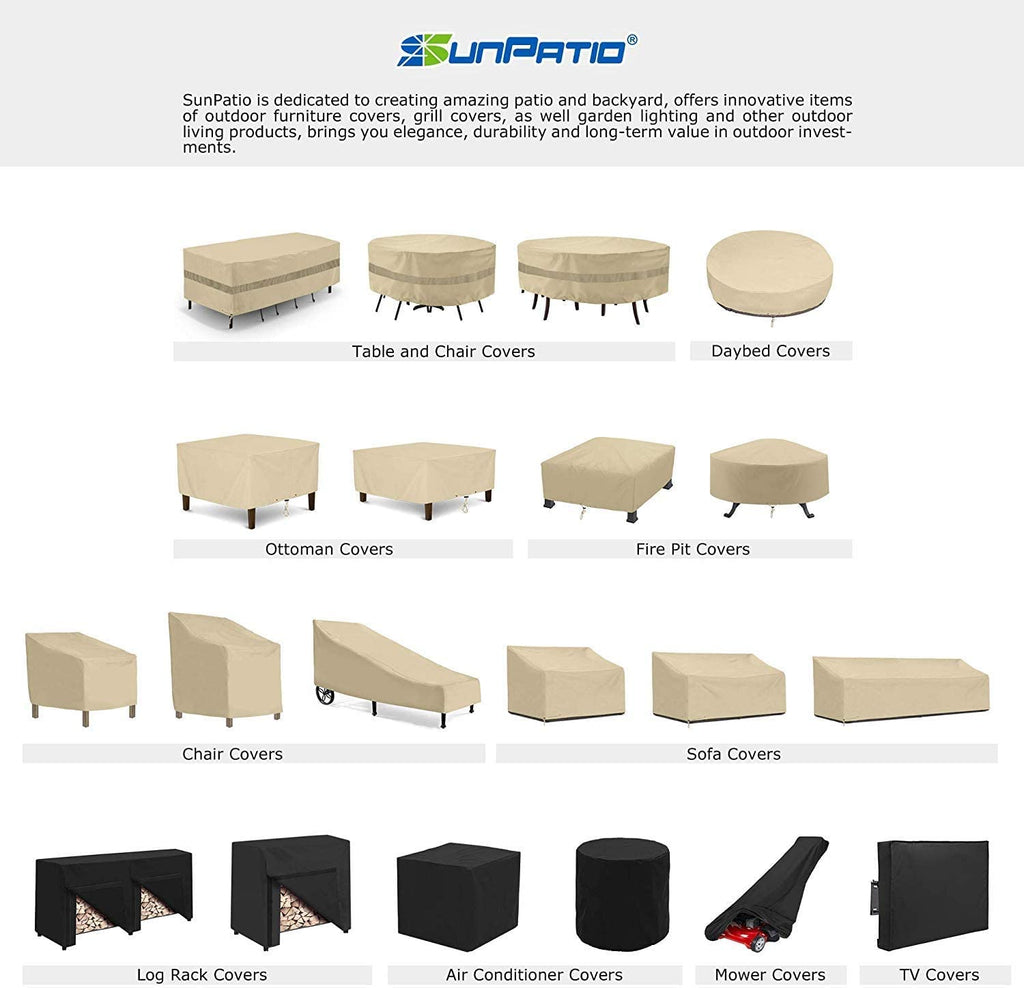 Heavy Duty Waterproof Outdoor Ottoman Cover, 40" L X 30" W X 18" H