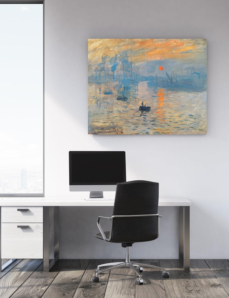 Claude Monet Wall Art, Impression Sunrise, 30x24 in