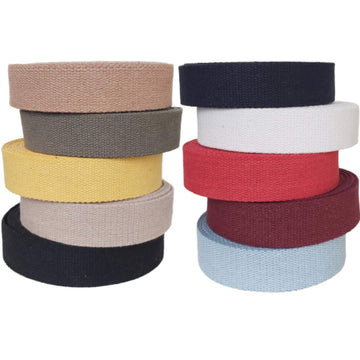 Heavy Cotton Webbing 1 1/2 Inch - Straps for Arts and Crafts - 5, 10, 25, or 50 Yards, Over 10 Colors - (Wine Red, 50