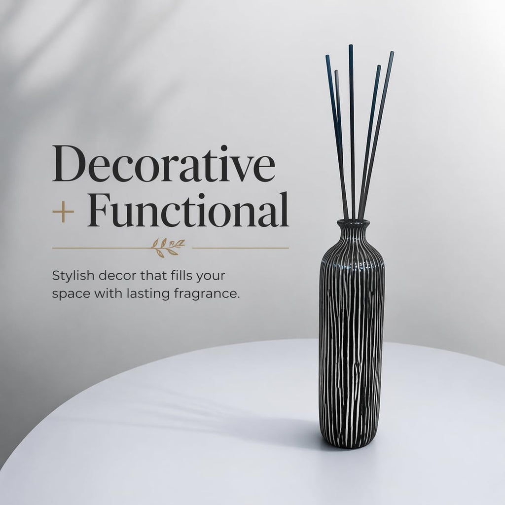 20" Extra Long Fiber Reed Diffuser Sticks, 5mm Thick, No Glue Tips, Strong Scent Throw Replacement Reeds, 20 Pack - Set of 20