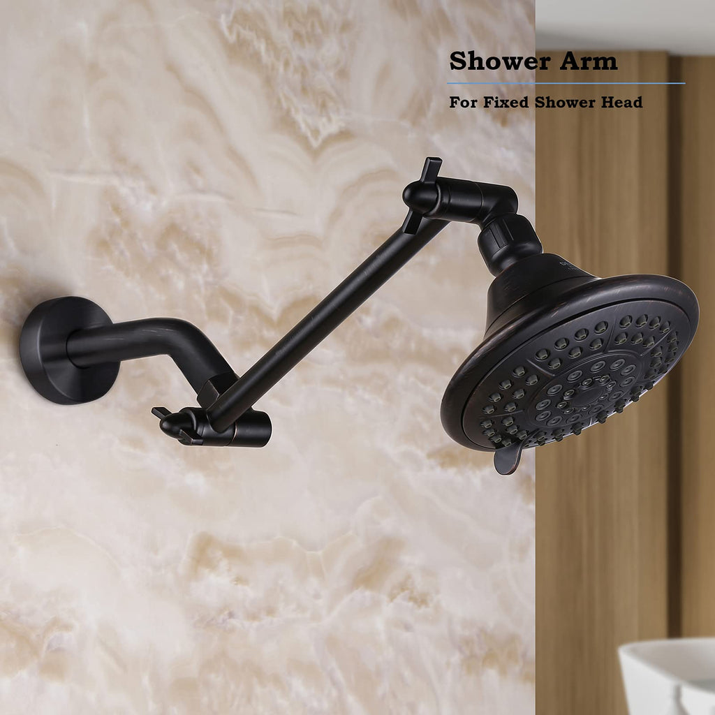 Shower Extension Adjustable Height and Angle Shower Head Extension Arm for Rain Shower Head, Shower Arm Extender