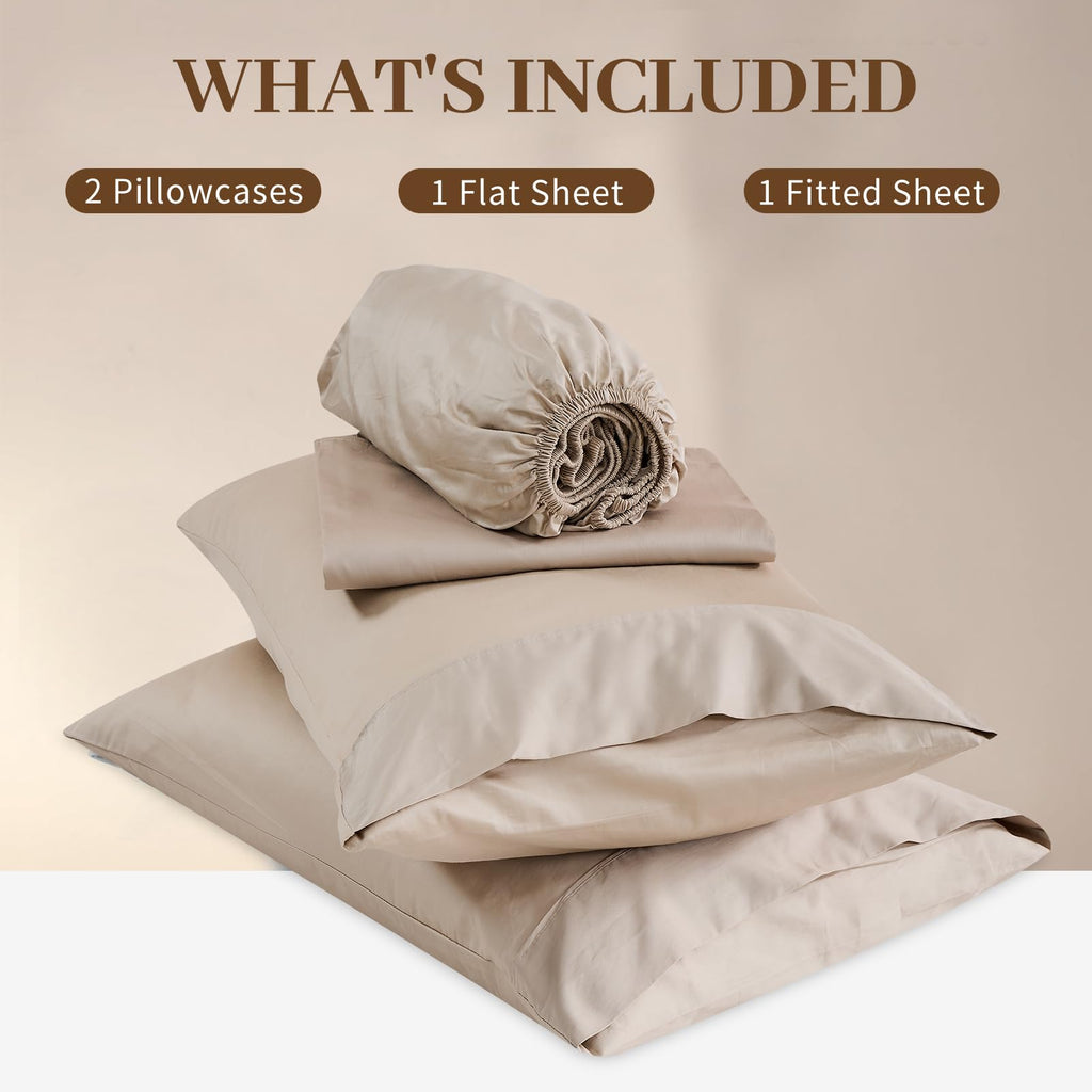 Egyptian Cotton King Sheets, 4Pcs 18-24" Extra Deep Pocket