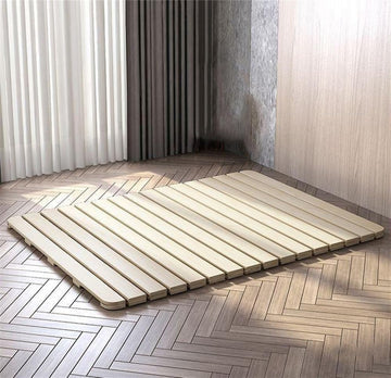 Solid Wood Bed Plate Bed Frame, Roll-Type Slatted, Floor Sleeping Frame, Foldable Futon Frame, Floor Futon Mattress