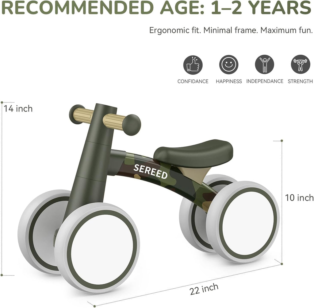 Baby Balance Bike for 1 Year Old Boy Girl, First Birthday Gift Toy