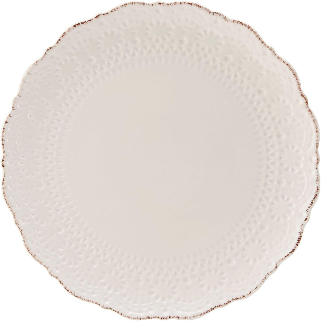 Chateau Cream 16-Piece Stoneware Dinnerware Set, Service for 4, Off White