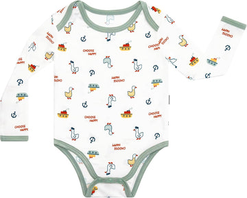 Baby Bamboo Viscose Long Sleeve Bodysuits Unisex Bodysuit