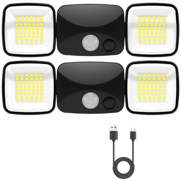 Motion Sensor Outdoor Lights, Rechargeable Battery Operated Outdoor Lights, USB Charging, Wireless Lights, No Solar