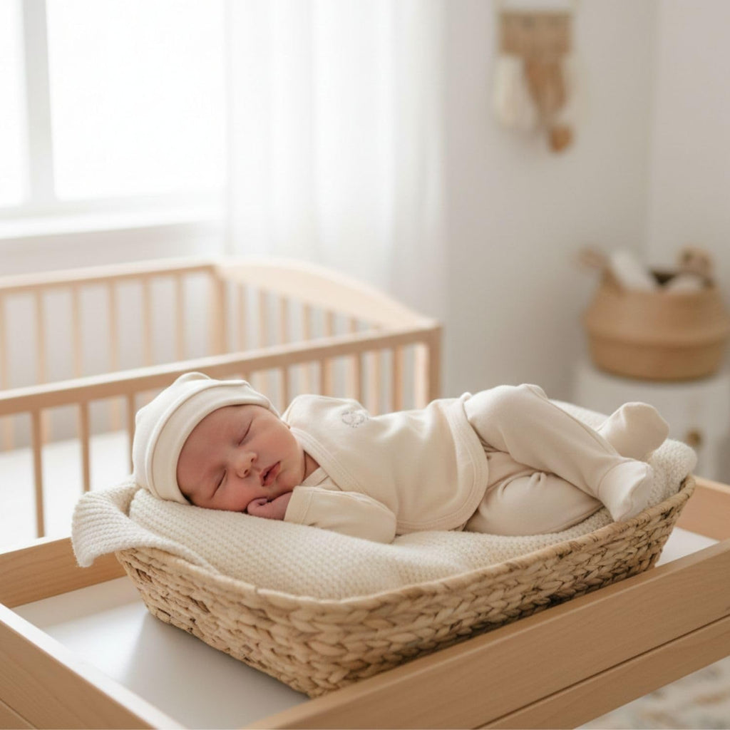 Organic Cotton Preemie Layette Set, Piece Unisex Hospital Coming Home Outfit Set (natural)