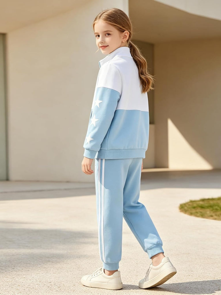 2 Piece Tracksuit Set Zip Up Jacket & Pants Sweatsuit Fall Winter Outfits