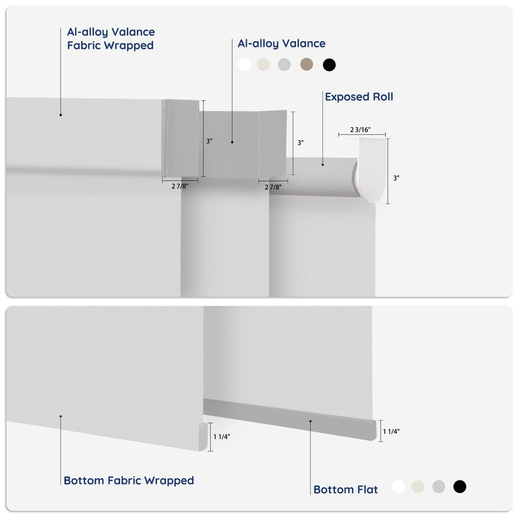 Motorized Roller Blinds with Remote, Custom 100% Blackout Shades