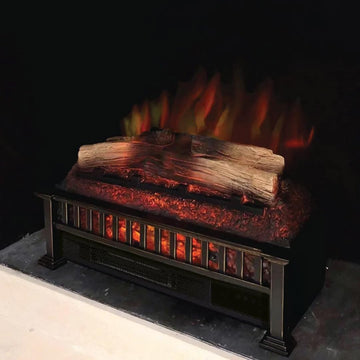 23 inch Electric Log Set | Crackling Sound | 400 Sq Ft Heater | Faux Logs Insert with Infrared Flames for Existing