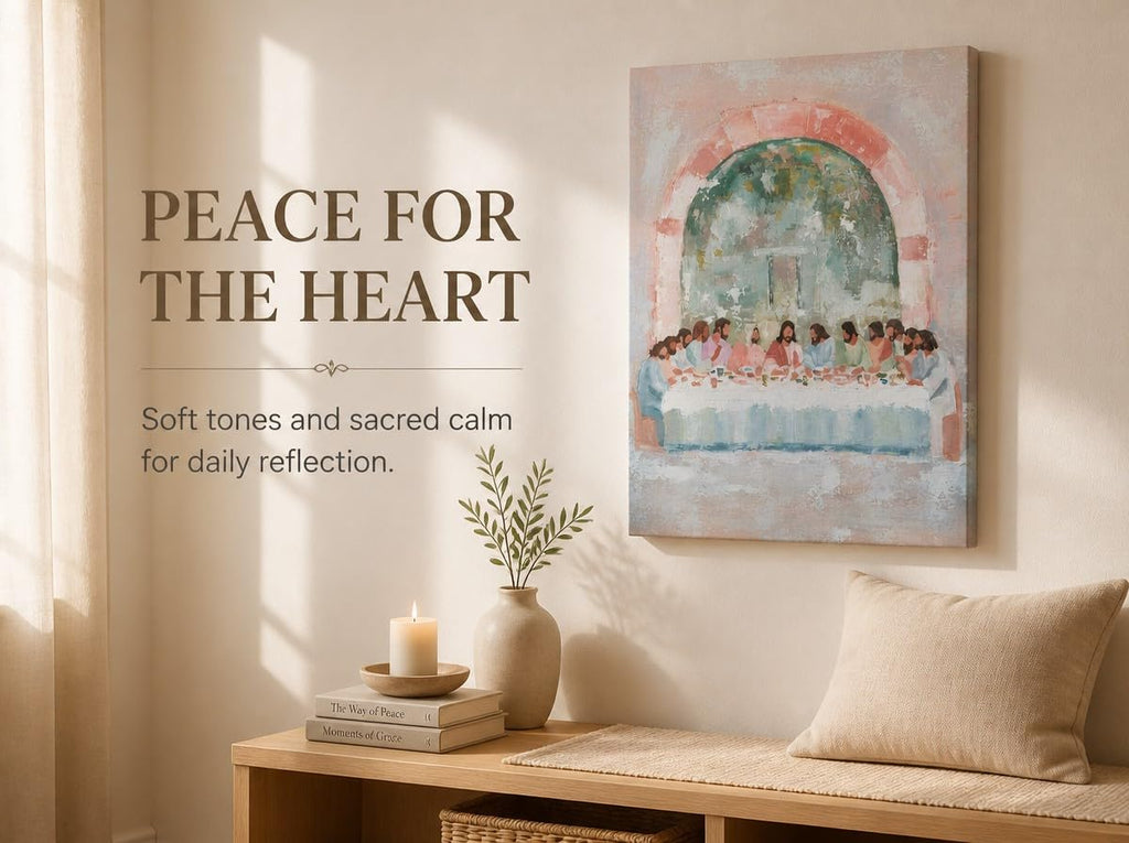 The Last Supper Canvas Wall Art, Framed Christian Prints