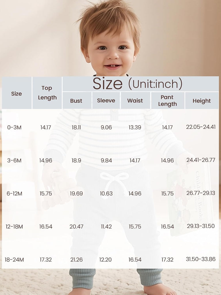 Baby Boy Fall Winter Clothes Sets Infant Ribbed Knitted Long Sleeve Romper and Pants Newborn Boy Outfits