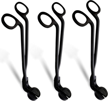 Candle Wick Trimmer, Stainless Steel Wick Clipper Cutter, Wick Scissor, Reaches Deep Into Candles to Cut Spent - Set of 3