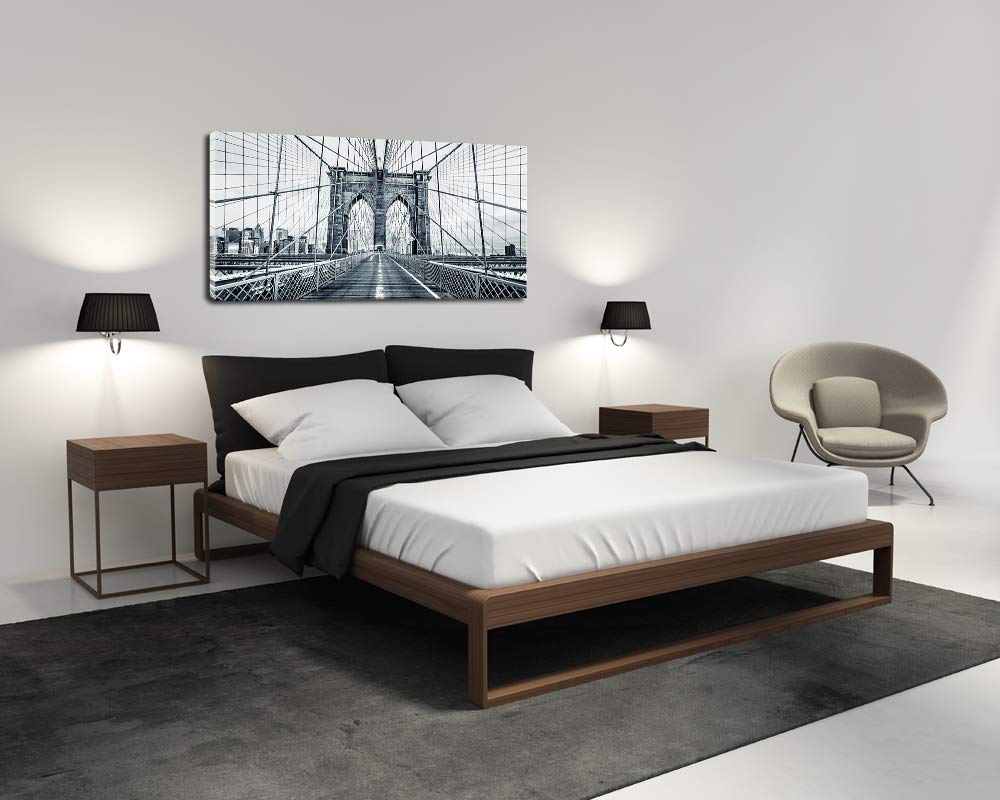 Black and White New York City Brooklyn Bridge Wall Painting Wall Canvas Prints Painting Picture Stretched and