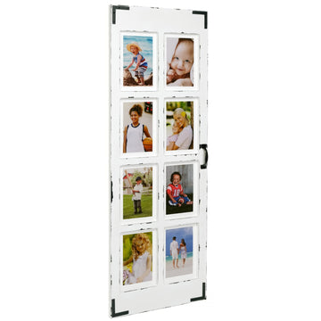 Window Picture Frame Holds Eight 4x6 or 5x7 Photos: Ready to Hang Rustic, Barnwood, Farmhouse, Beach House Wood