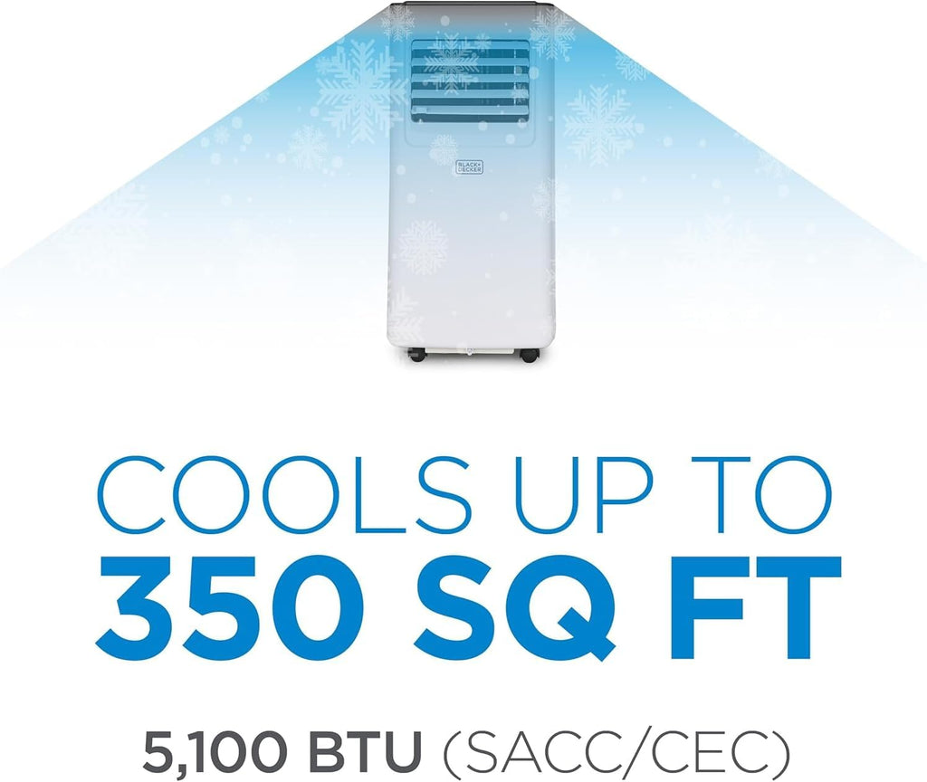 8,000 BTU Portable Air Conditioner with Wifi & Remote Control, 3-1-in AC, Fan & Dehumidifier, with App