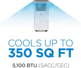 8,000 BTU Portable Air Conditioner with Wifi & Remote Control, 3-1-in AC, Fan & Dehumidifier, with App