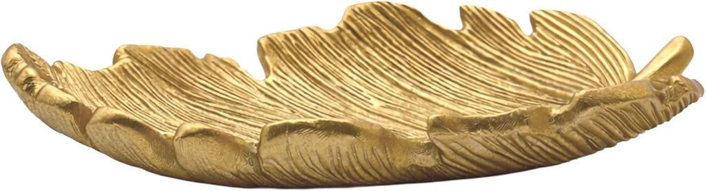 Leaf Jewelry Dish, Gold Resin Accessory & Trinket Tray