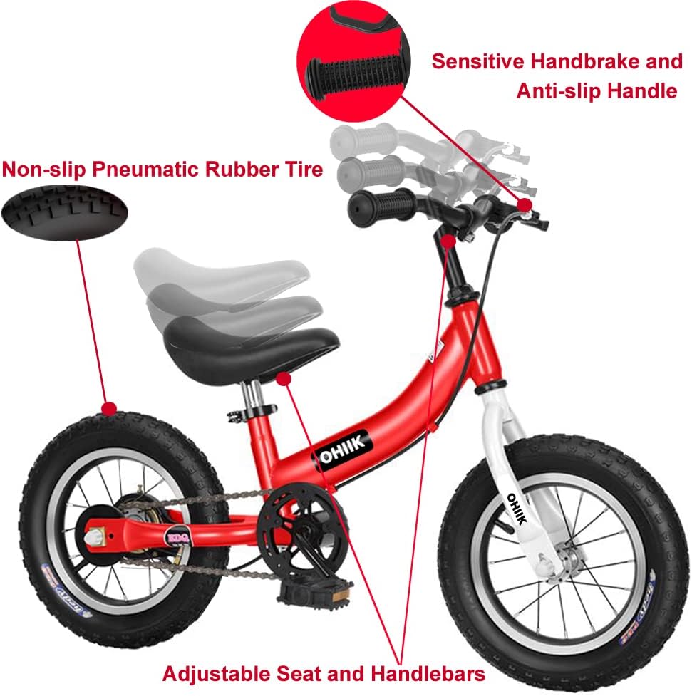Balance Bike 2 in 1 for Kids 2 3 4 5 6 7 Years Old,Balance to Pedals Bike,12 14 16 inch Kids Bike,with Pedal