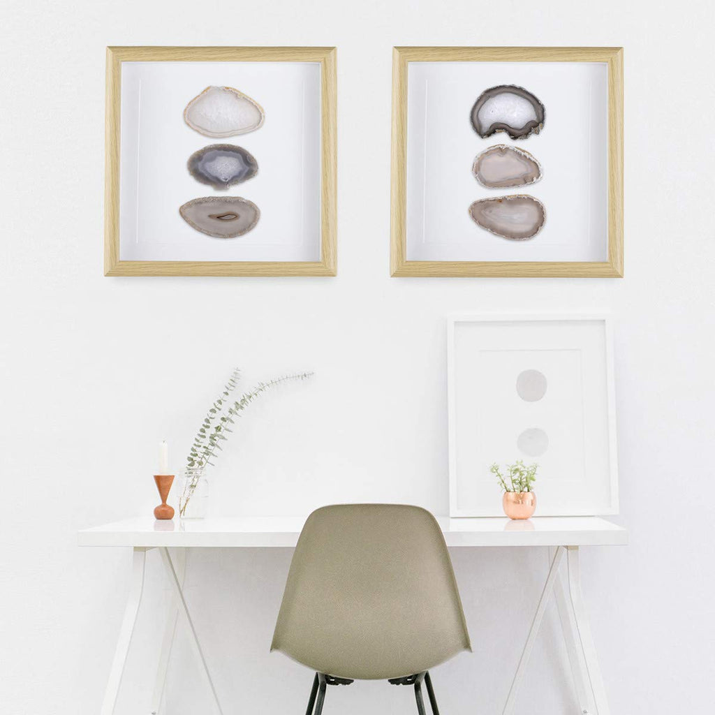 8.8 Inch Framed Agate Slices Geode Wall Art Picture Frame