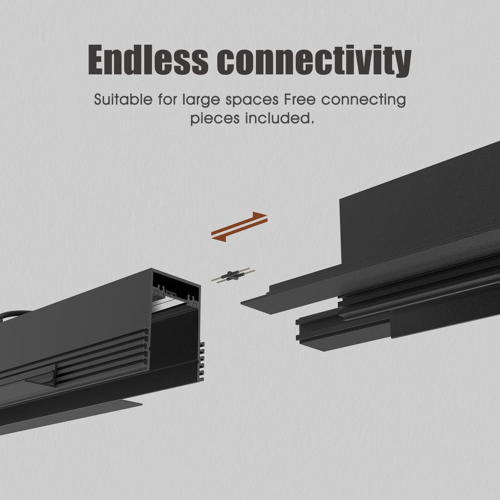 12 Pack 3.3FT Magnetic Track Rail, 24V Recessed Low Voltage Lighting