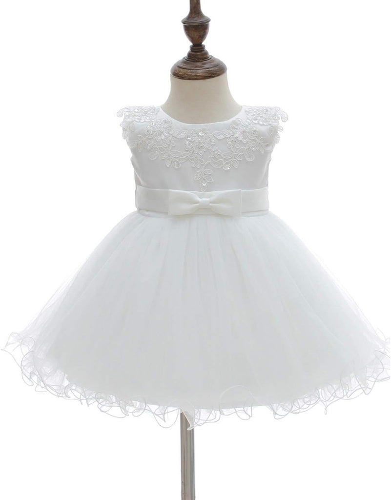 Baby Girls Christening Baptism Dress Satin Tulle Gown with Lace Cape for Flower Girl and Birthday