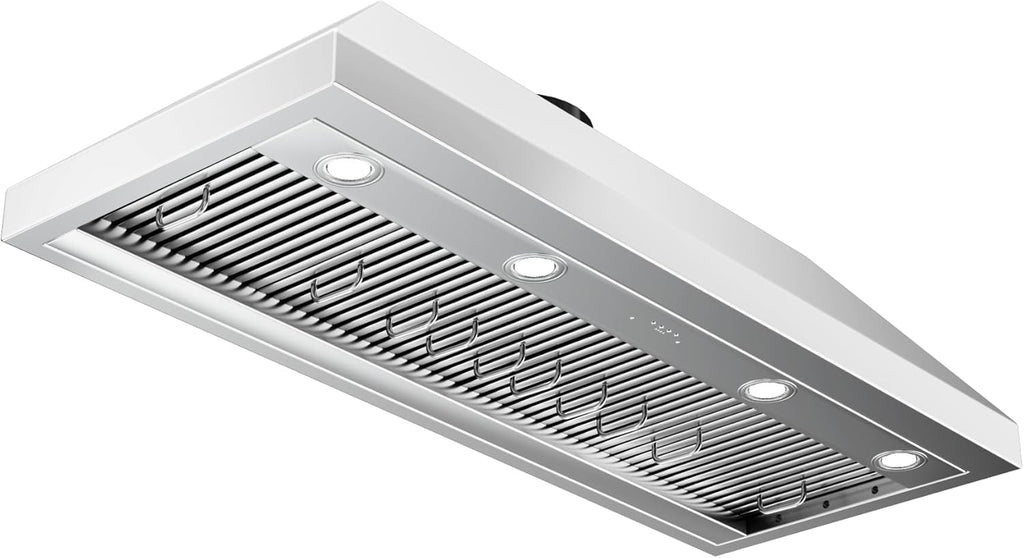 48 Inch Stainless Steel Range Hood Insert 1150 CFM 4 Speed LED Lights Dishwasher-Safe Baffle Filters