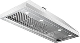 48 Inch Stainless Steel Range Hood Insert 1150 CFM 4 Speed LED Lights Dishwasher-Safe Baffle Filters
