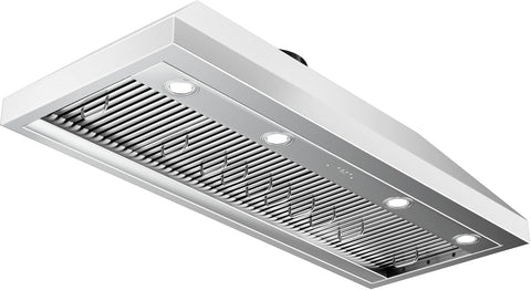 48 Inch Stainless Steel Range Hood Insert 1150 CFM 4 Speed LED Lights Dishwasher-Safe Baffle Filters