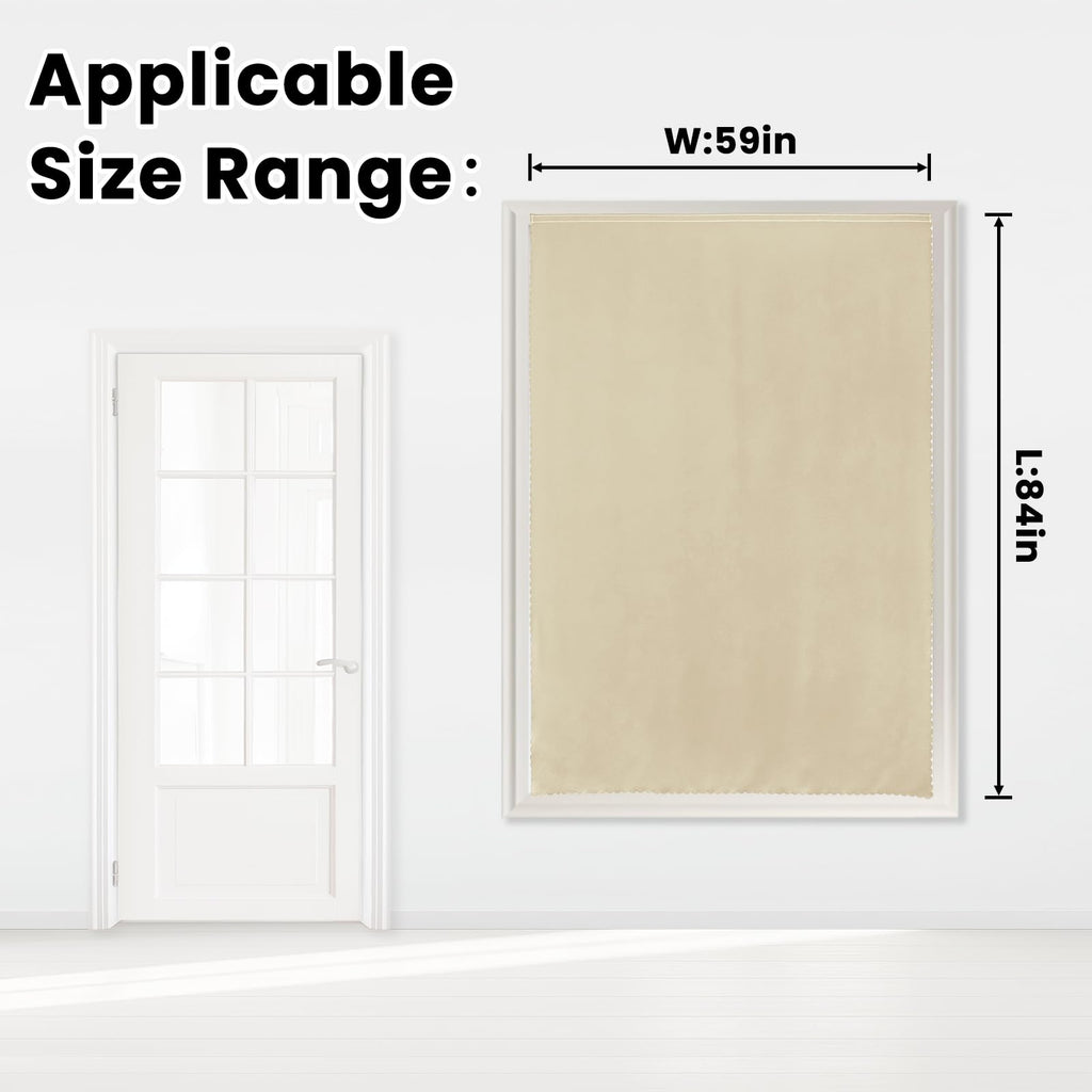 Self Adhesive Portable Blackout Curtains Easy to Install Window Thermal Lnsulated Kitchen Room Darkening Small Window