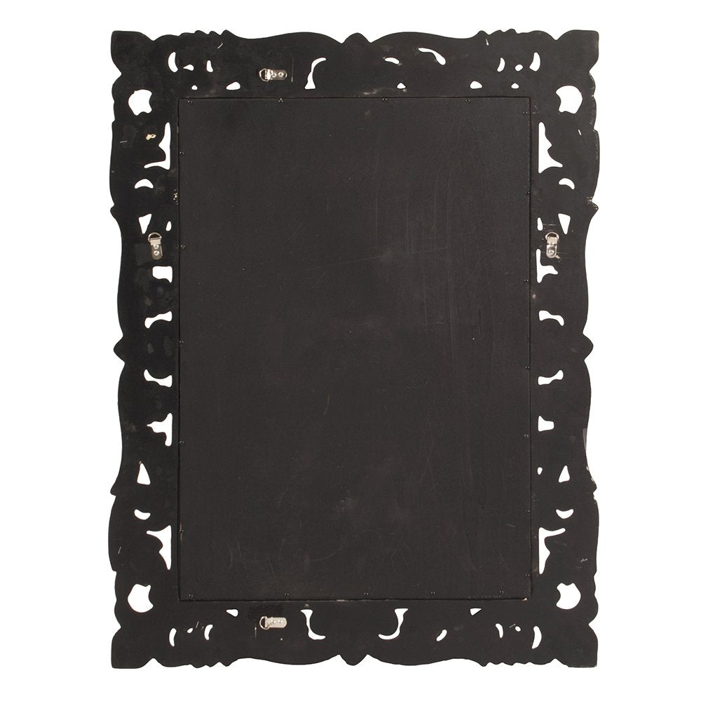 Chateau Rectangular Wall Mirror, Ornate Scroll Frame with Beveled Glass, Decorative Accent Mirror, Ready to Hang