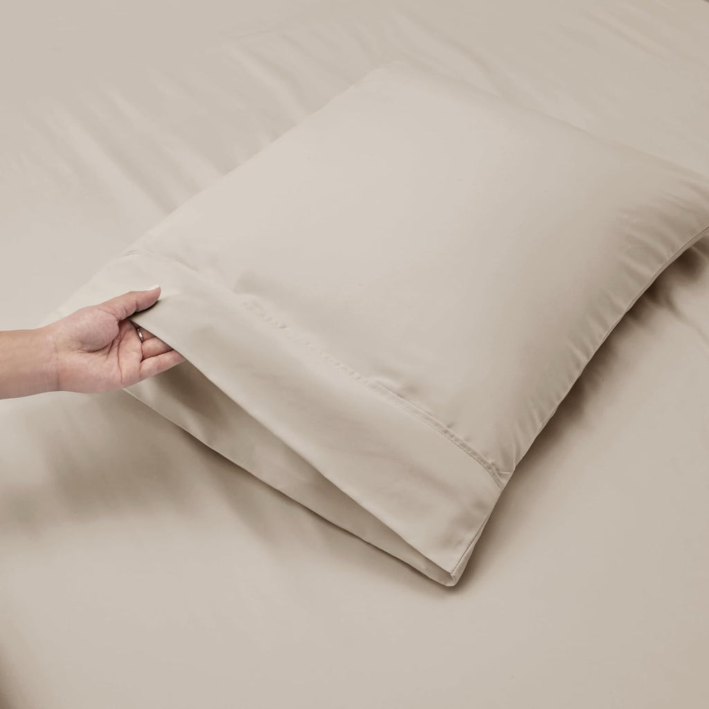 Extra Deep Pocket Sheet Sets, Luxury Soft 6 Piece Bed Sheet Set Fits Mattress 18-24 Inches - King, Linen