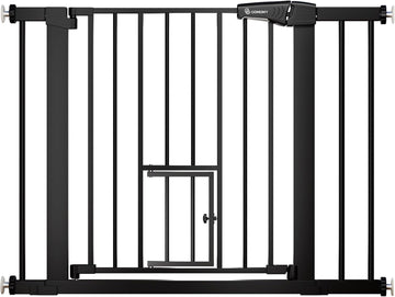 Auto Close Pet Gate with Cat Door, 29.5"-40.5" Dog Gate
