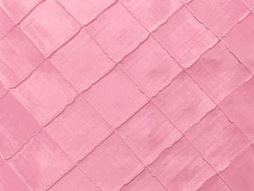 Pintuck Taffeta Fabric 54 Inch Wide/Fancy Pattern Fabric/Diamond Stitch Pattern/Craft & Sewing Material (1 Yard, Pink)