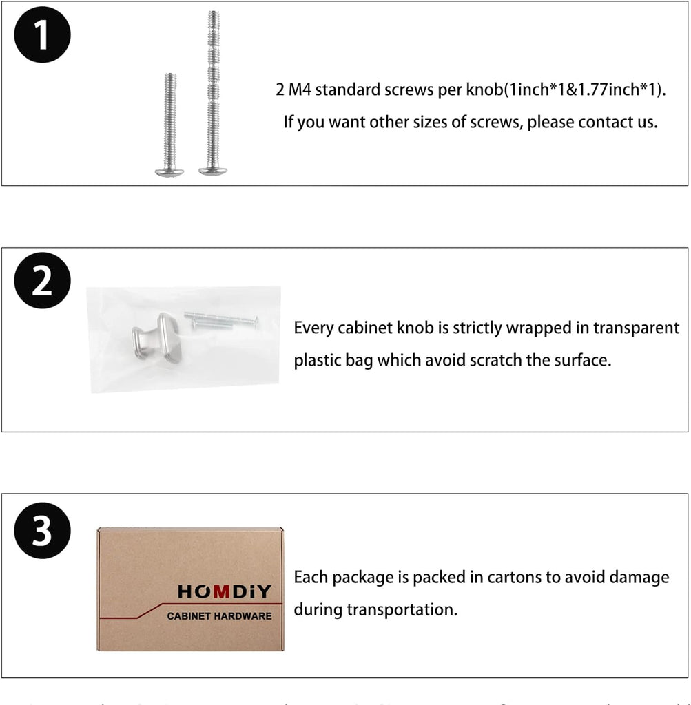 30 Pack Cabinet Knobs Brushed Nickel Drawer Knobs Silver Square Kitchen Hardware Satin Nickel Door Handles ,Zinc Alloy