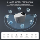 Smart Toilet with Bidet Built In, Heated Seat & Dual Auto Flush, Foot Sensor