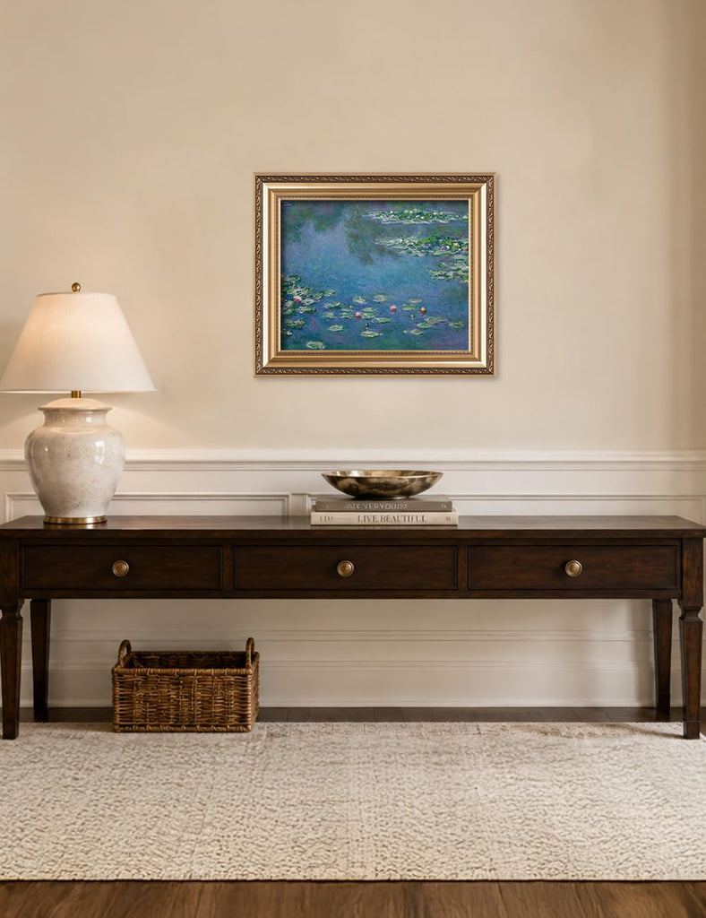Monet Water Lilies Wall Art Framed, 1906, Image Size 20x16 in