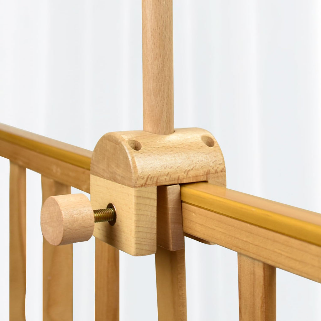 Baby Crib Mobile Hanger & Holder, 26 Inch 360° Rotating Wood