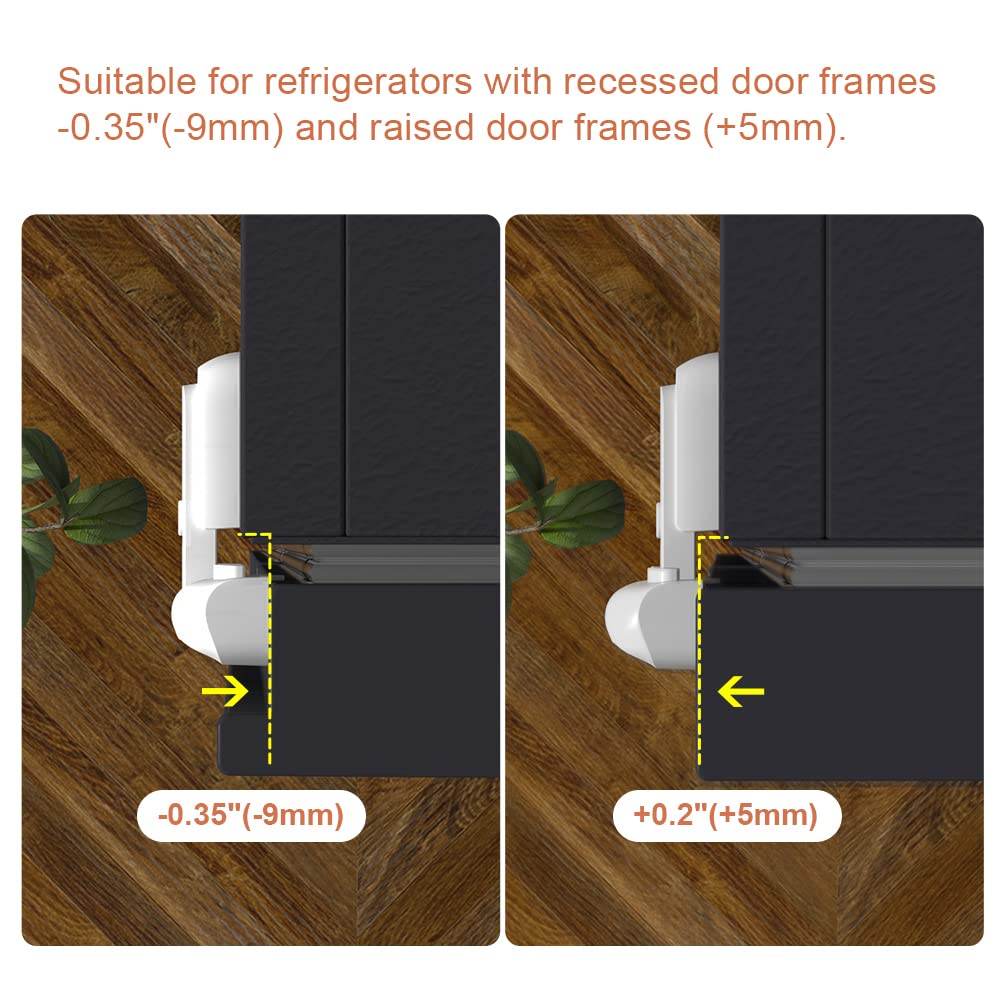 1 Pack Updated Child Proof Refrigerator/Fridge/Freezer Door Lock Apply to Max 1"(25mm) Sealing Strip for Toddlers and