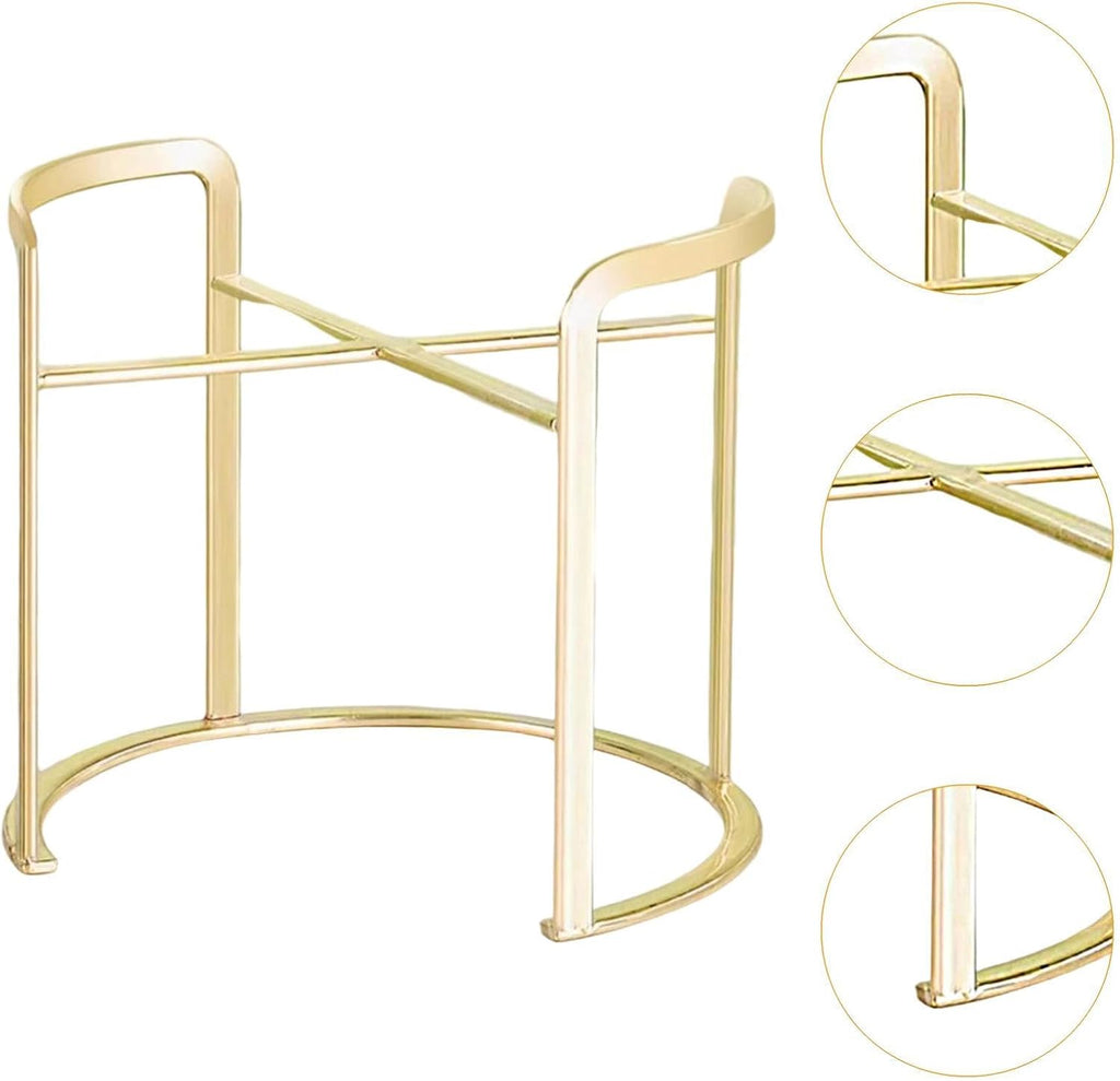 Beverage Dispenser Holder Pitcher Base 20cm Support Storage Rack Glass Jar Stand Cold Water Jug Stand Bar Party, Gold