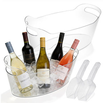 2 PCS Ice Buckets for Parties, Clear Acrylic Champagne Bucket
