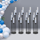 5 Arm Candelabra Centerpieces for Tables, 4 Set Floor Candle Holder, 41.3'' Tall Candlestick Stand with Acrylic