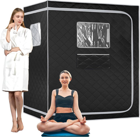 Smartmak Full Size Steam Sauna Tent, Portable Whole Body Home Spa Room, 1 or Two Person Large Space