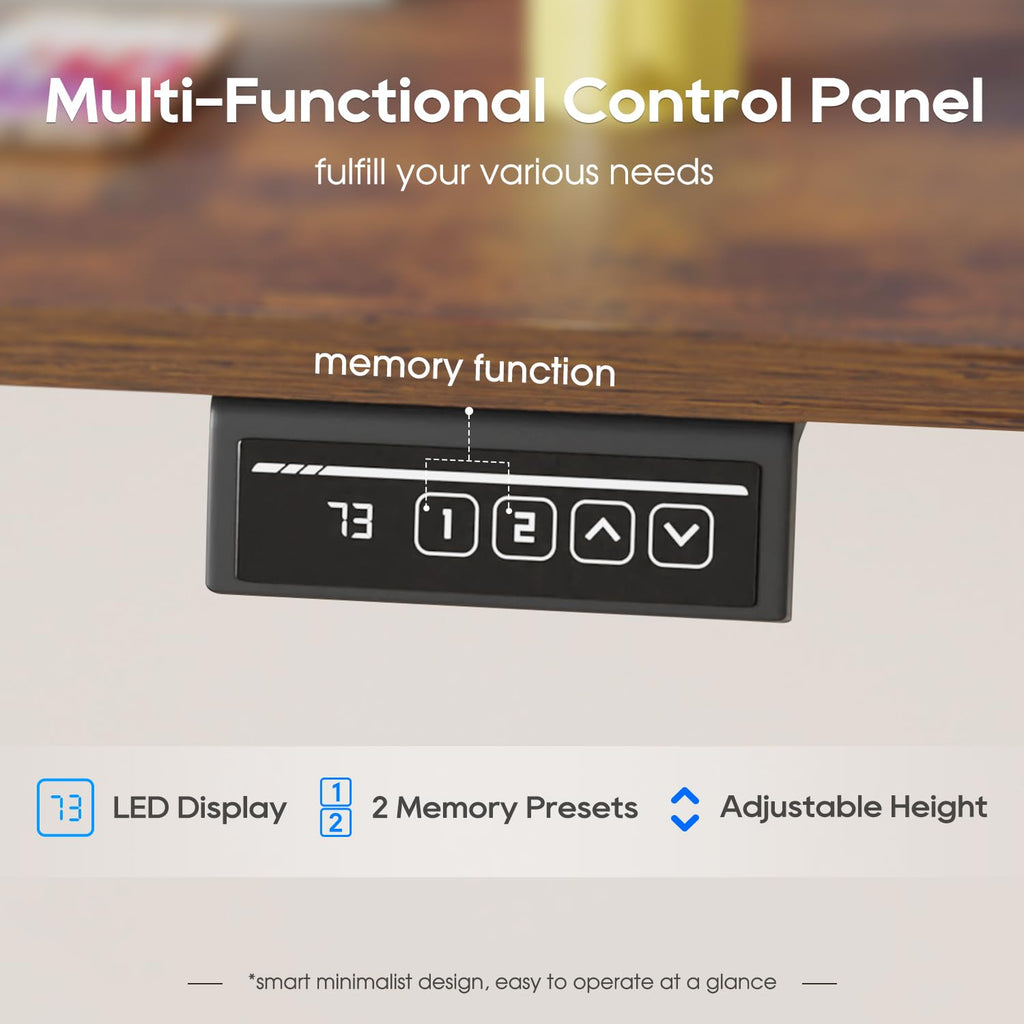 Electric Standing Desk 40x24 Inch Height Adjustable Desk Large Space Office Computer Desk with Headphone Holder 2