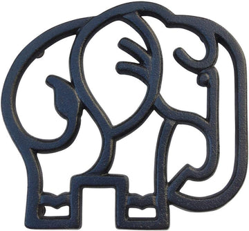 Elephant Cast Iron Trivet for Hot Pots & Kitchen & Dining Table, Elephant Gifts & Decor, Metal Wall Art, 2 or More
