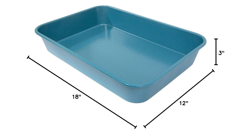 Grande Lasagna/Roaster Pan 18 x 12 x 3-Inch - Extra Large, Ceramic Coated NonStick (Blue Granite)